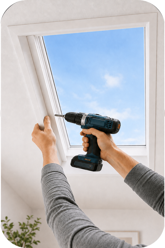 Installing mounting brackets into an existing skylight opening